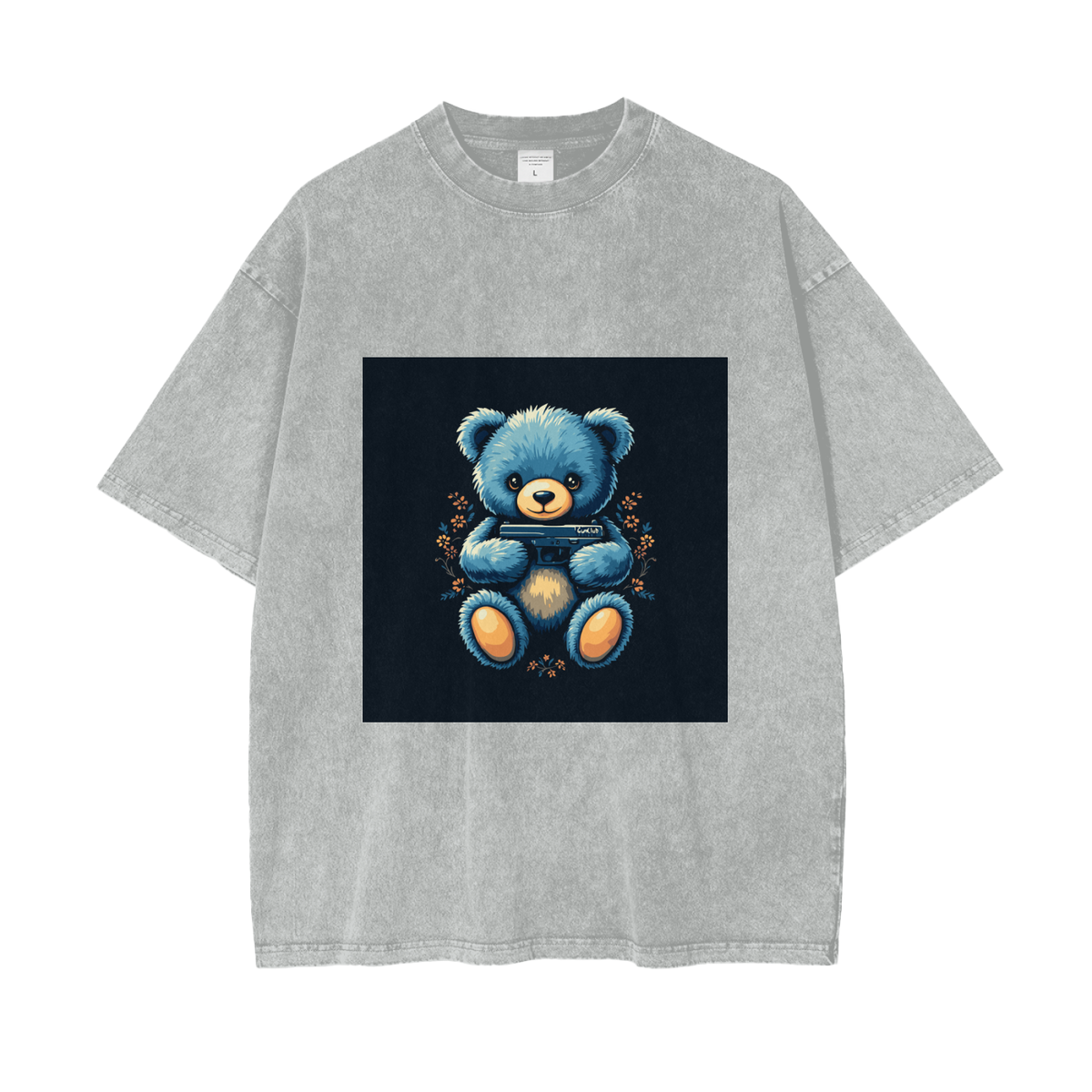 GUNCLUB BlueWashed T-Shirt, Light Gray