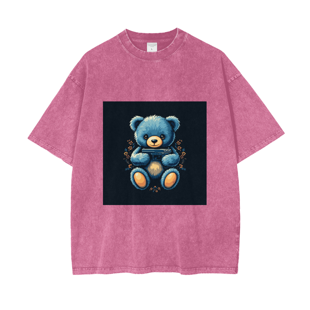 GUNCLUB BlueWashed T-Shirt, Rose Red