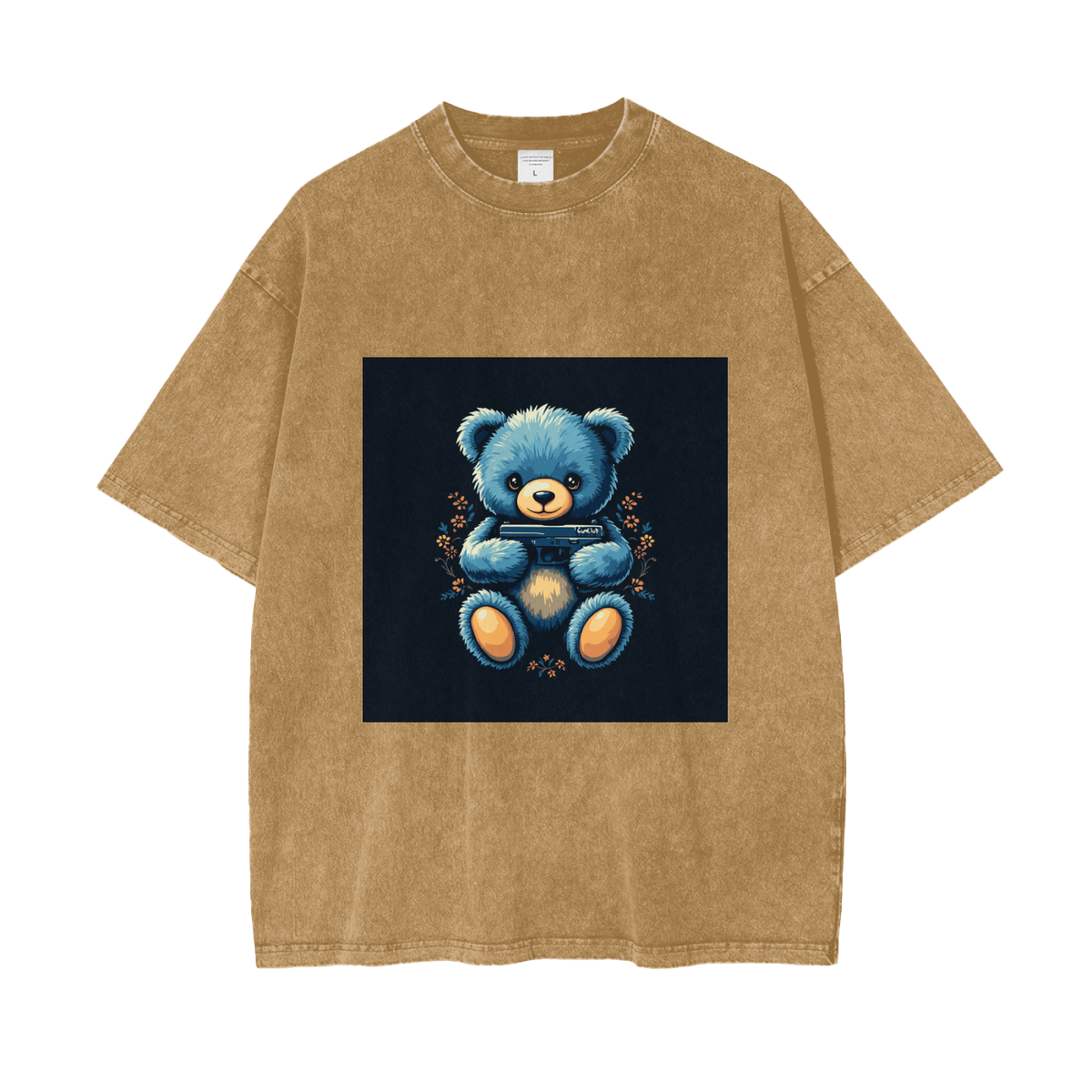 GUNCLUB BlueWashed T-Shirt, Light Brown