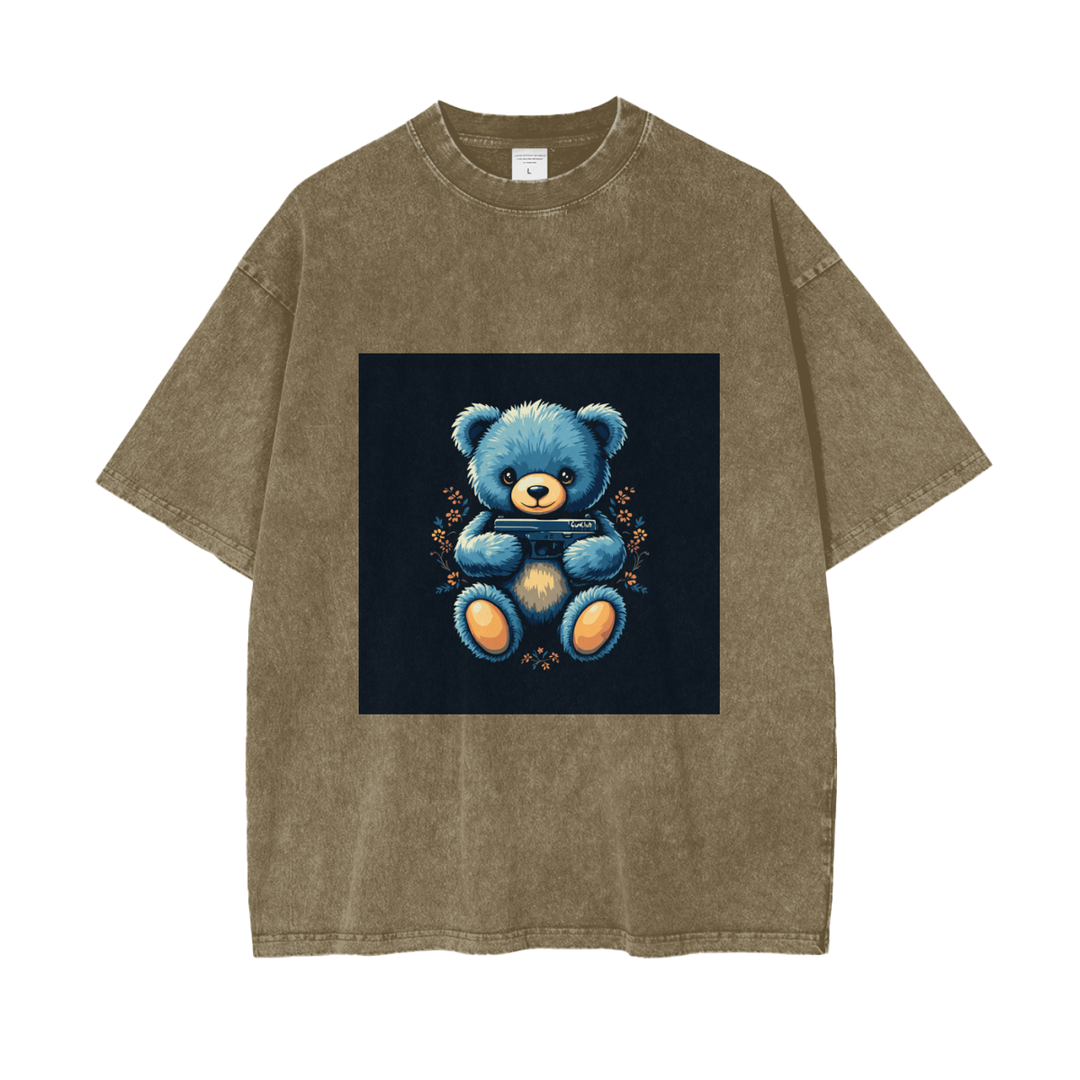GUNCLUB BlueWashed T-Shirt, Gray Green