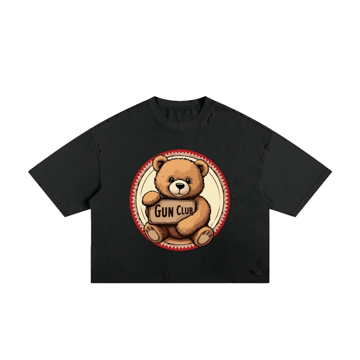 GUNCLUB FrayBoxy T-Shirt, Black