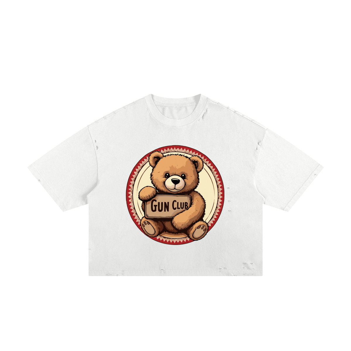 GUNCLUB FrayBoxy T-Shirt, White