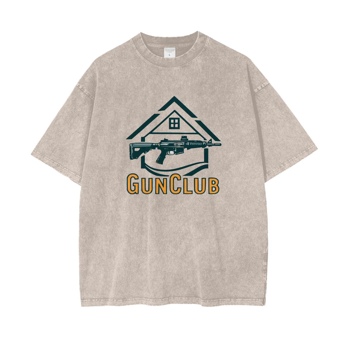 GUNCLUB OverCLUBWashed T-Shirt, Apricot