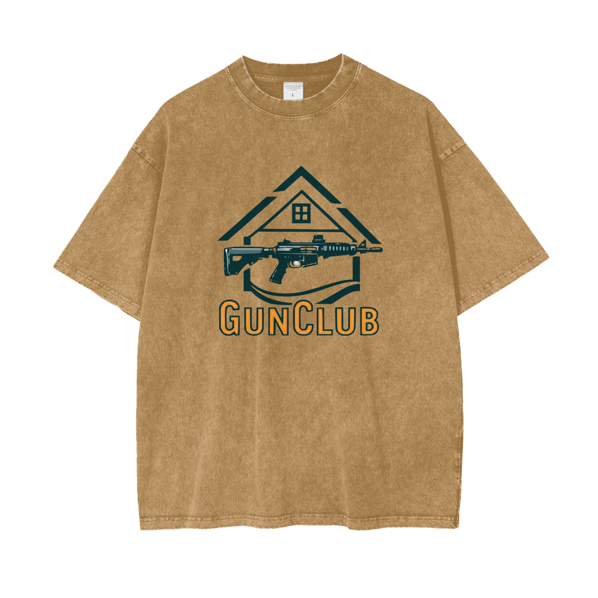 GUNCLUB OverCLUBWashed T-Shirt, Light Brown