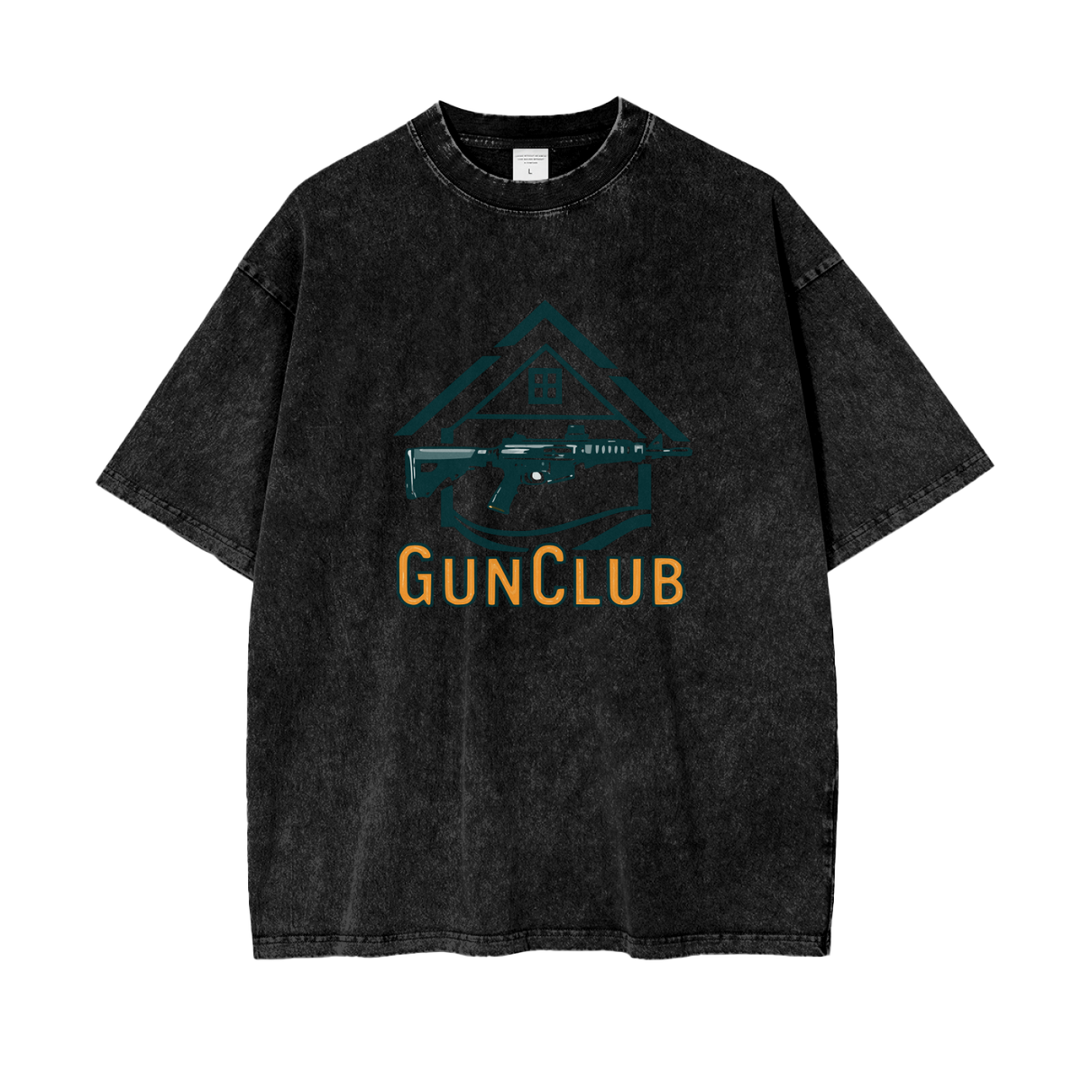 GUNCLUB OverCLUBWashed T-Shirt, Black
