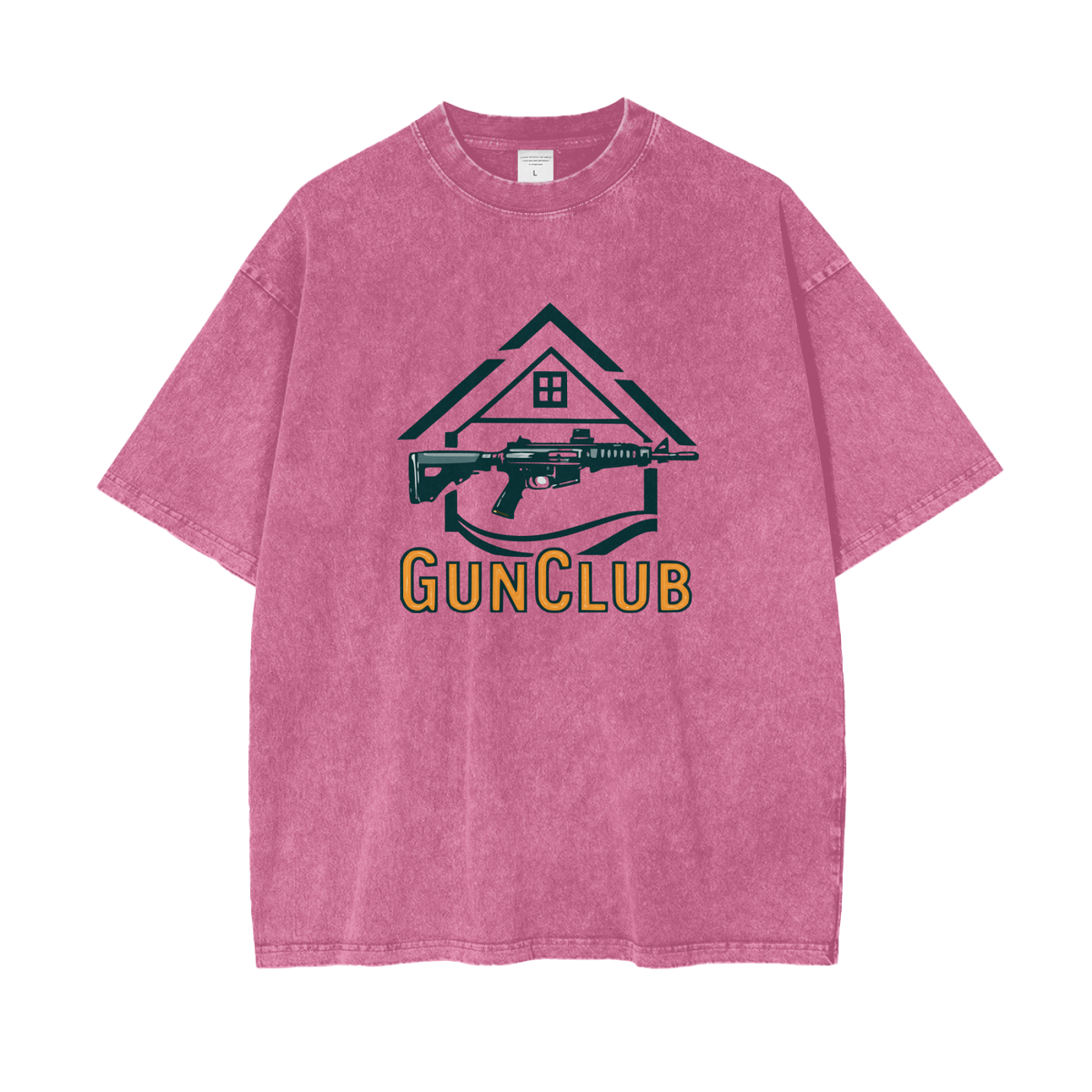 GUNCLUB OverCLUBWashed T-Shirt, Rose Red