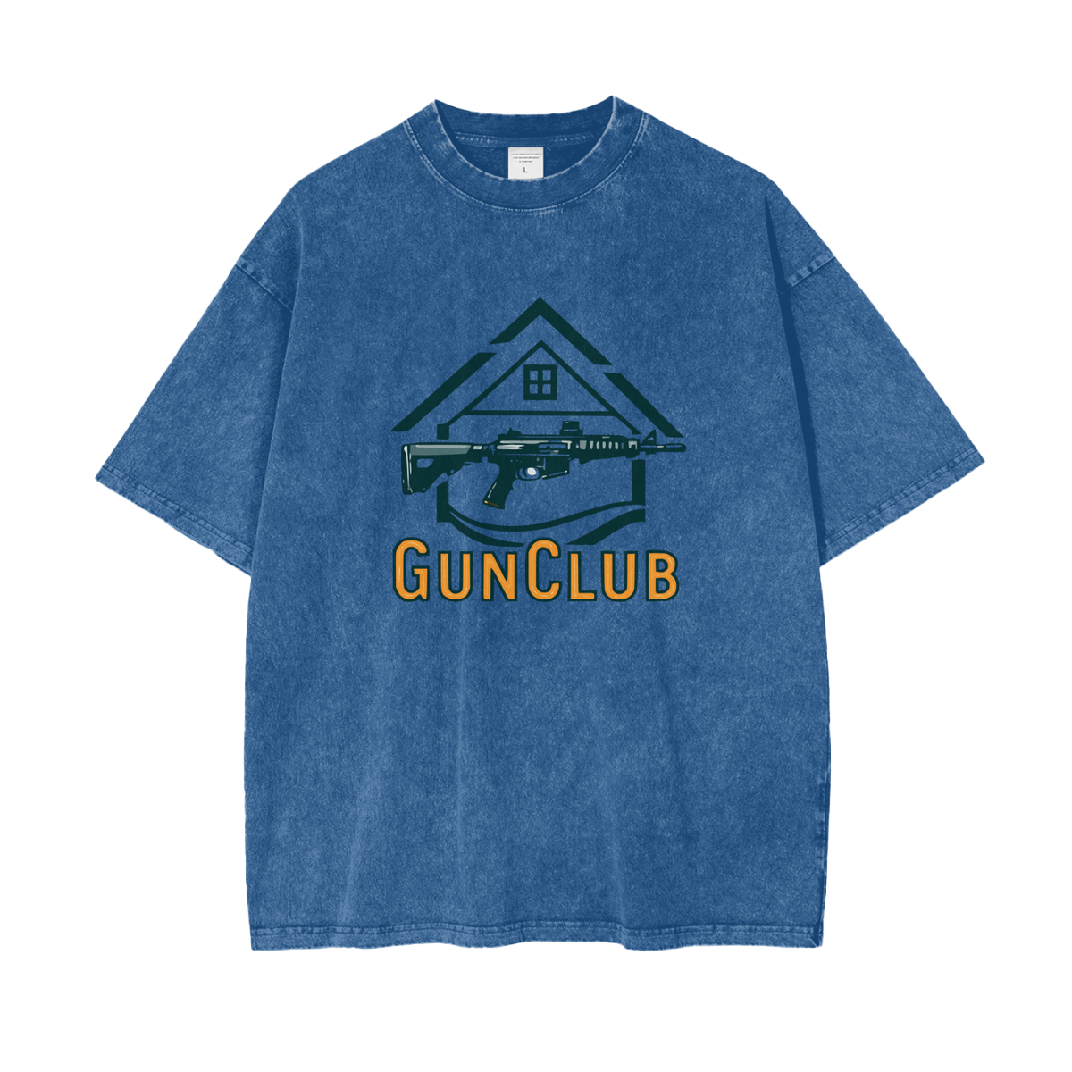 GUNCLUB OverCLUBWashed T-Shirt, Dark Blue