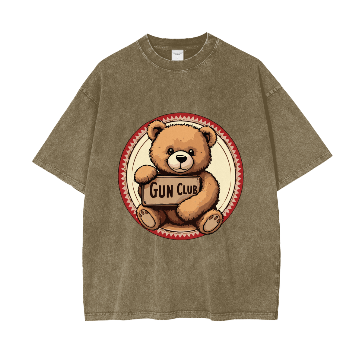 GUNCLUB OverCubWashed T-Shirt, Gray Green