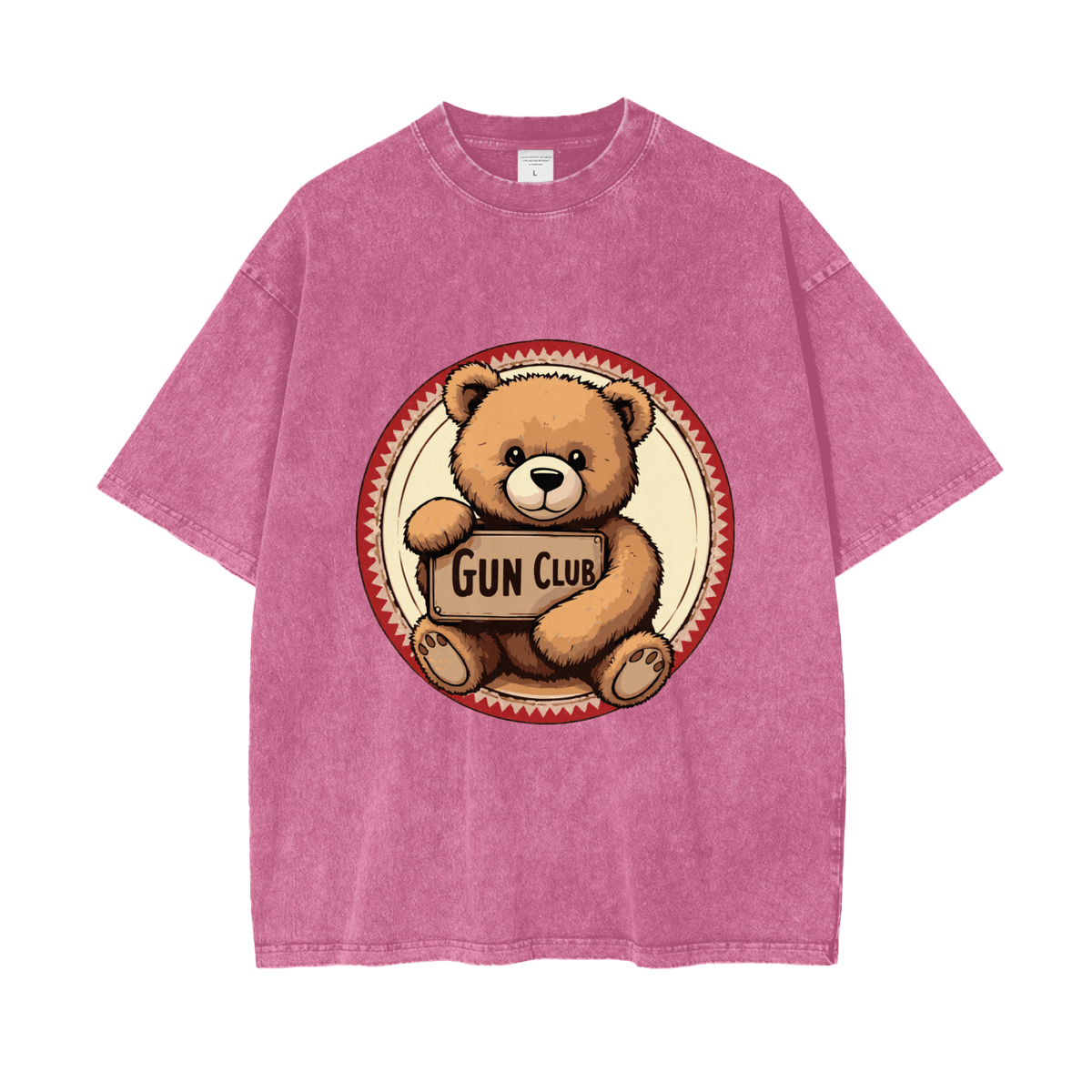 GUNCLUB OverCubWashed T-Shirt, Rose Red
