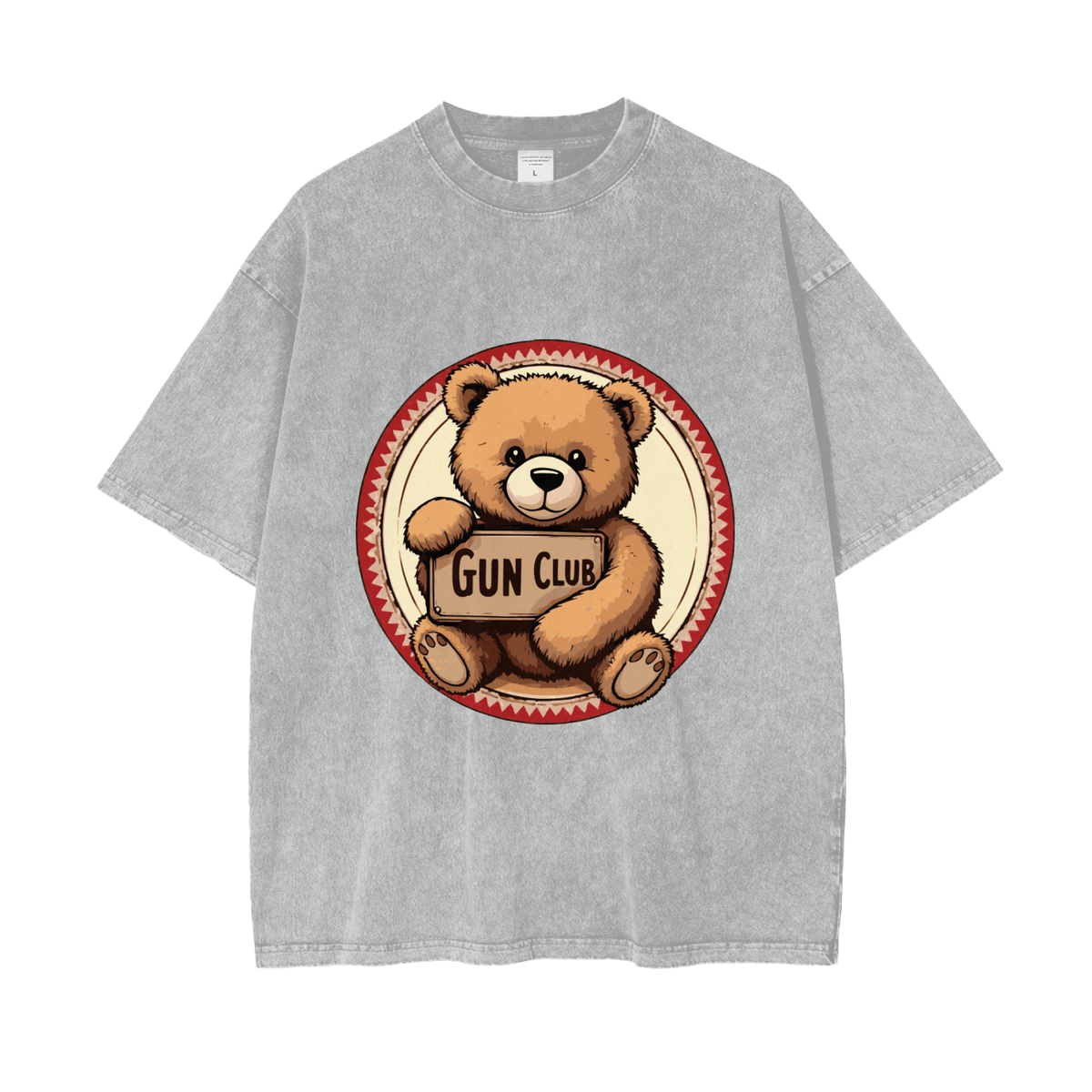 GUNCLUB OverCubWashed T-Shirt, Light Gray