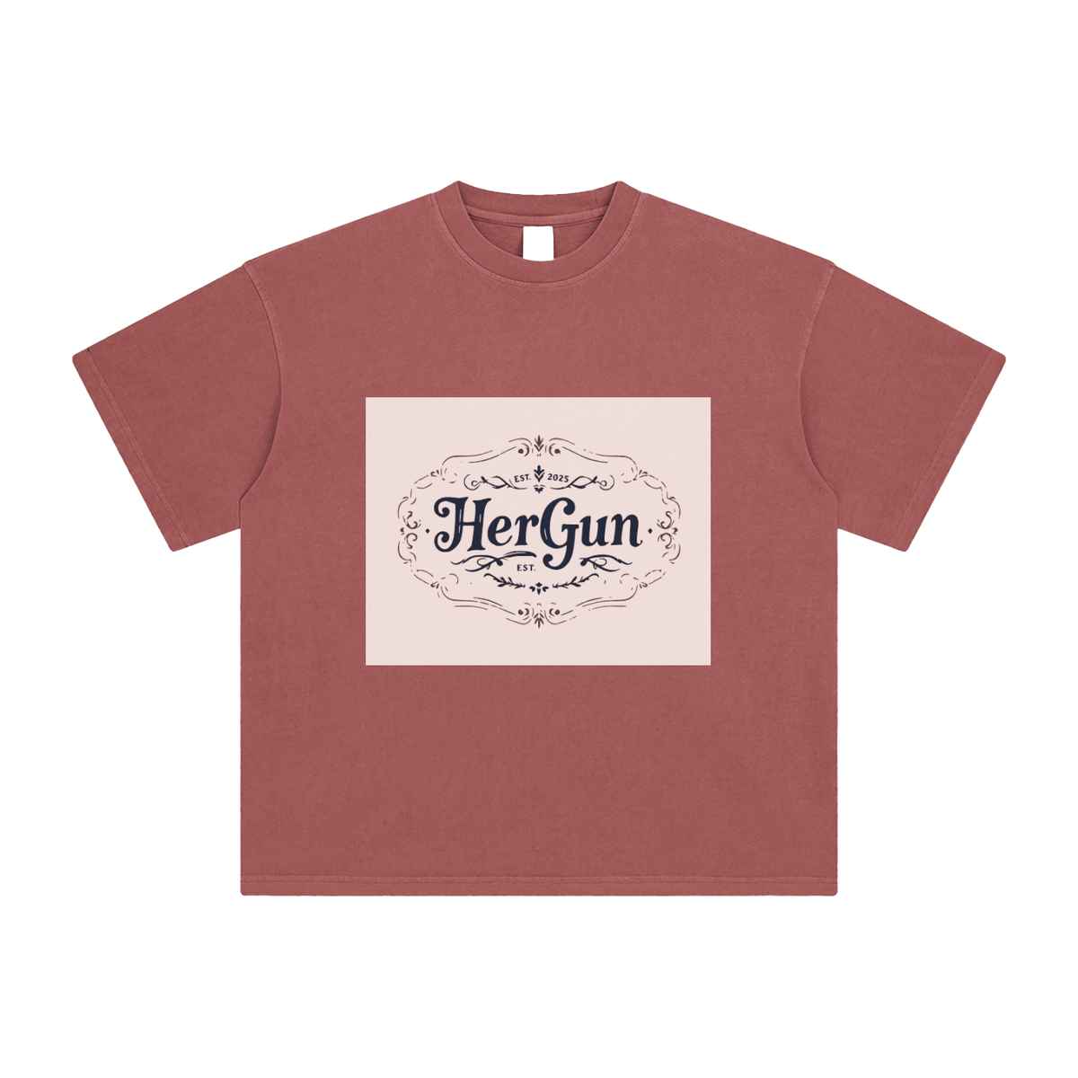 HERGUN AmeriWash TEE T-Shirt, Brick Red