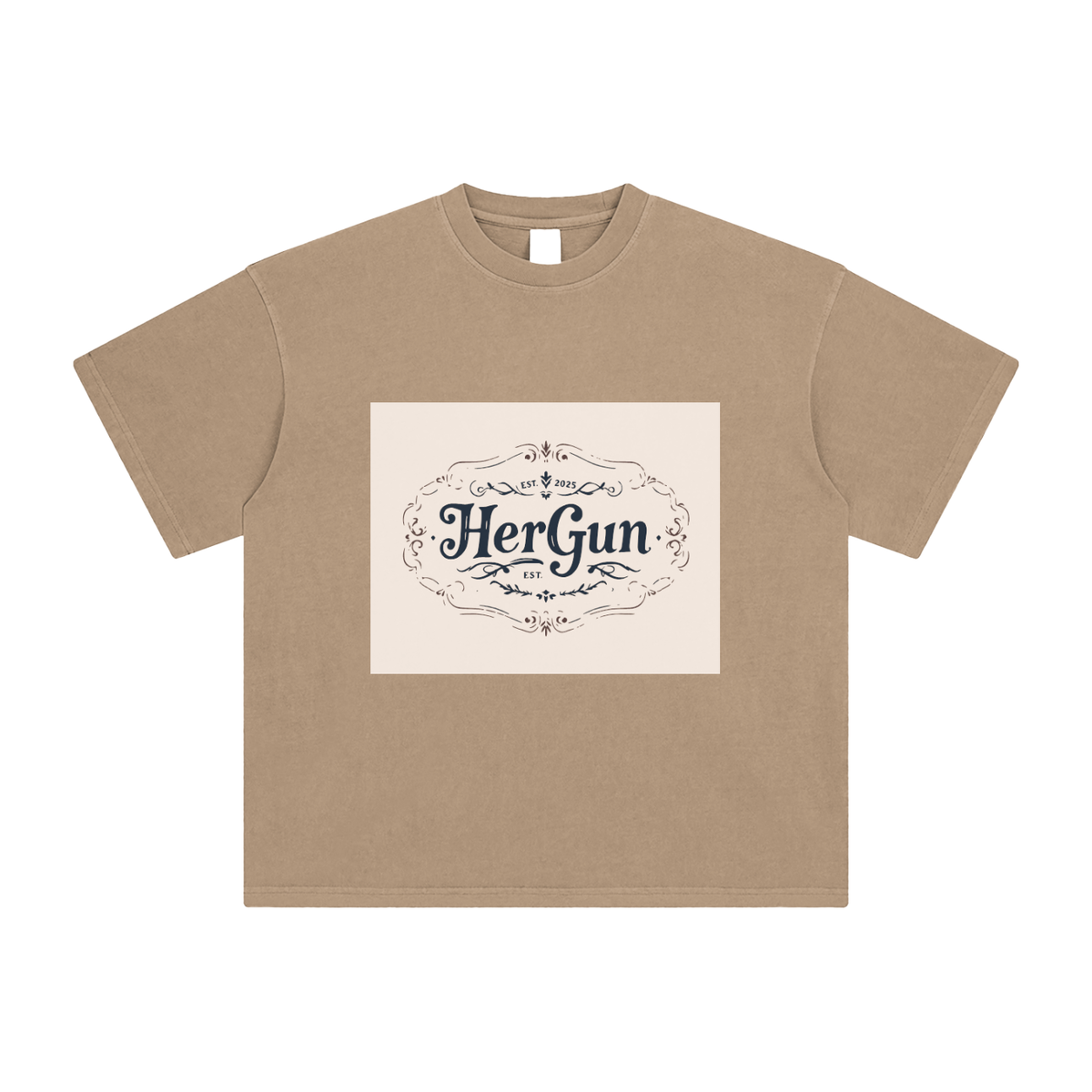HERGUN AmeriWash TEE T-Shirt, Camel