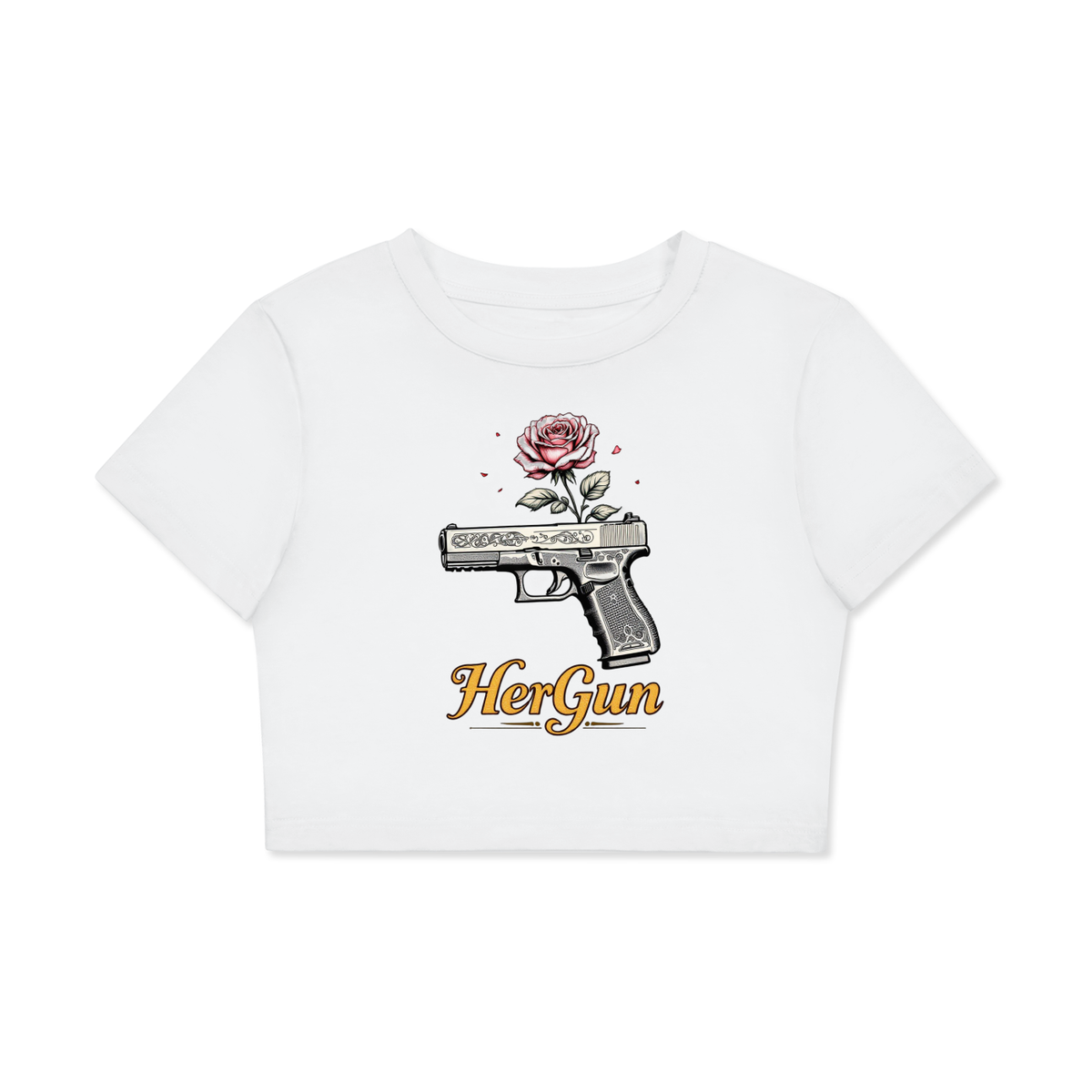 HERGUN BodyCrop Crop Top, Lucent White