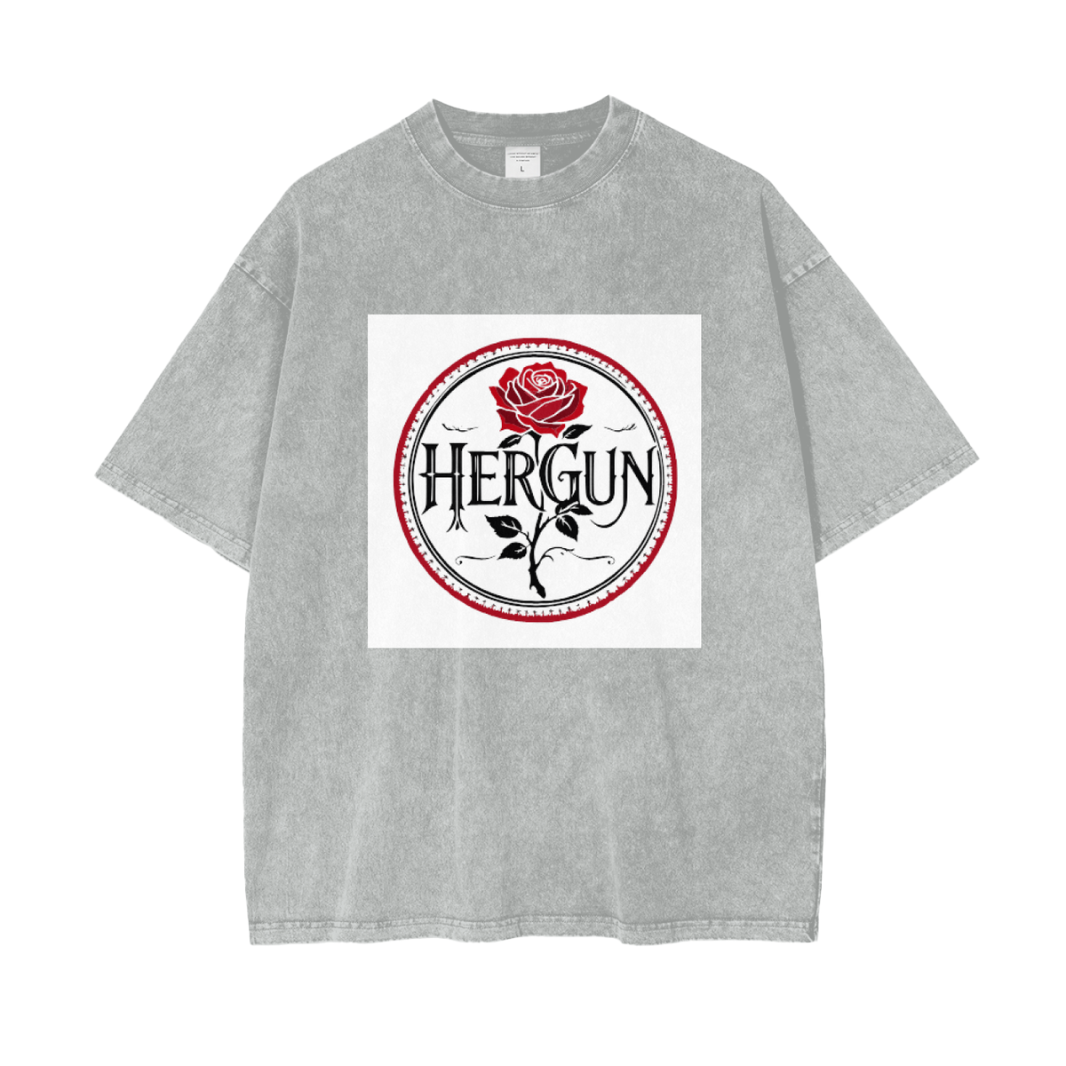 HERGUN OverSized T-Shirt, Light Gray