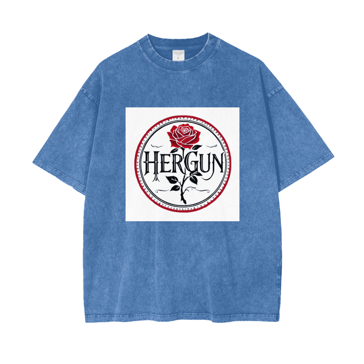 HERGUN OverSized T-Shirt, Light Blue