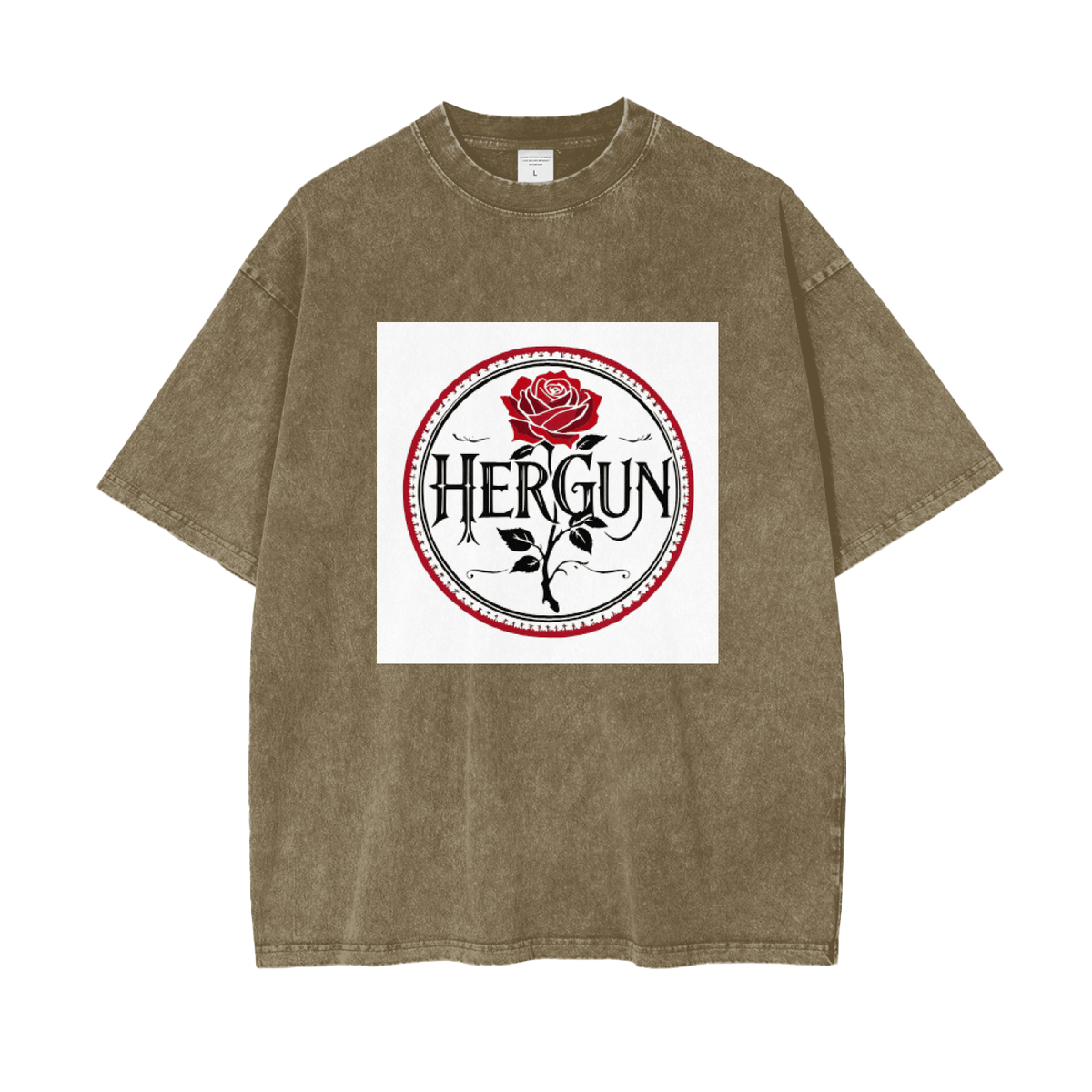 HERGUN OverSized T-Shirt, Gray Green