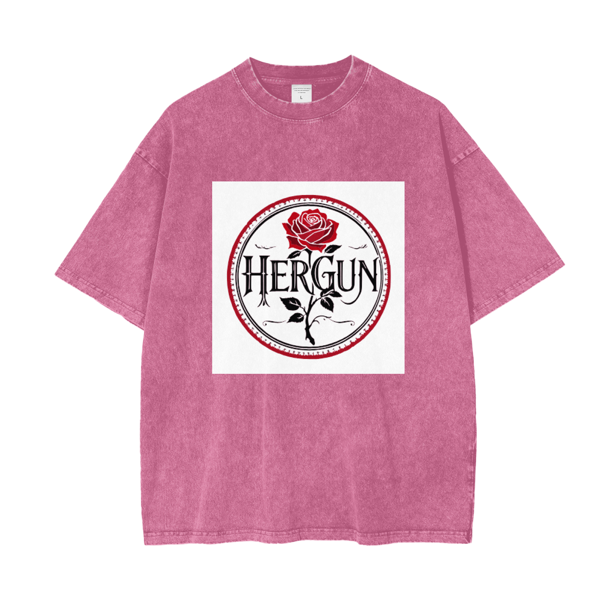 HERGUN OverSized T-Shirt, Rose Red