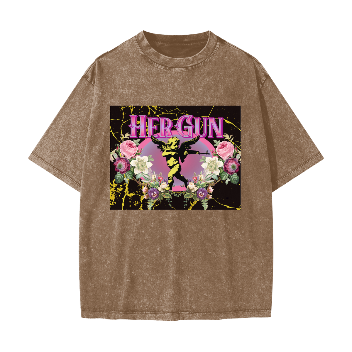 HERGUN SnowWash T-Shirt, Coffee