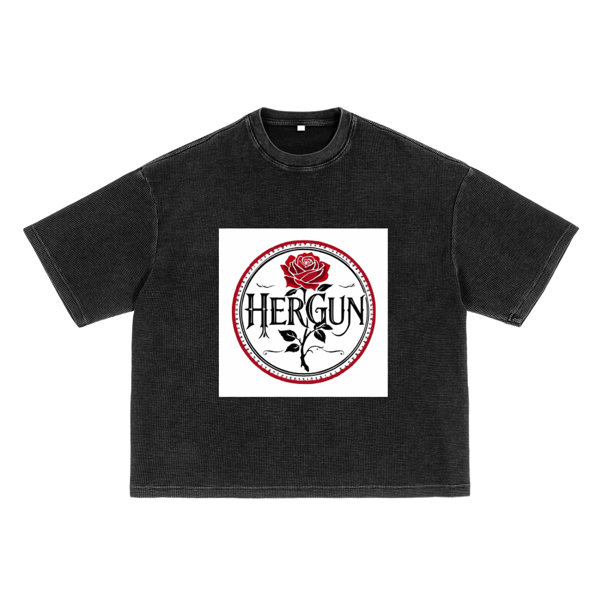 HERGUN WaffleBox T-Shirt, Black
