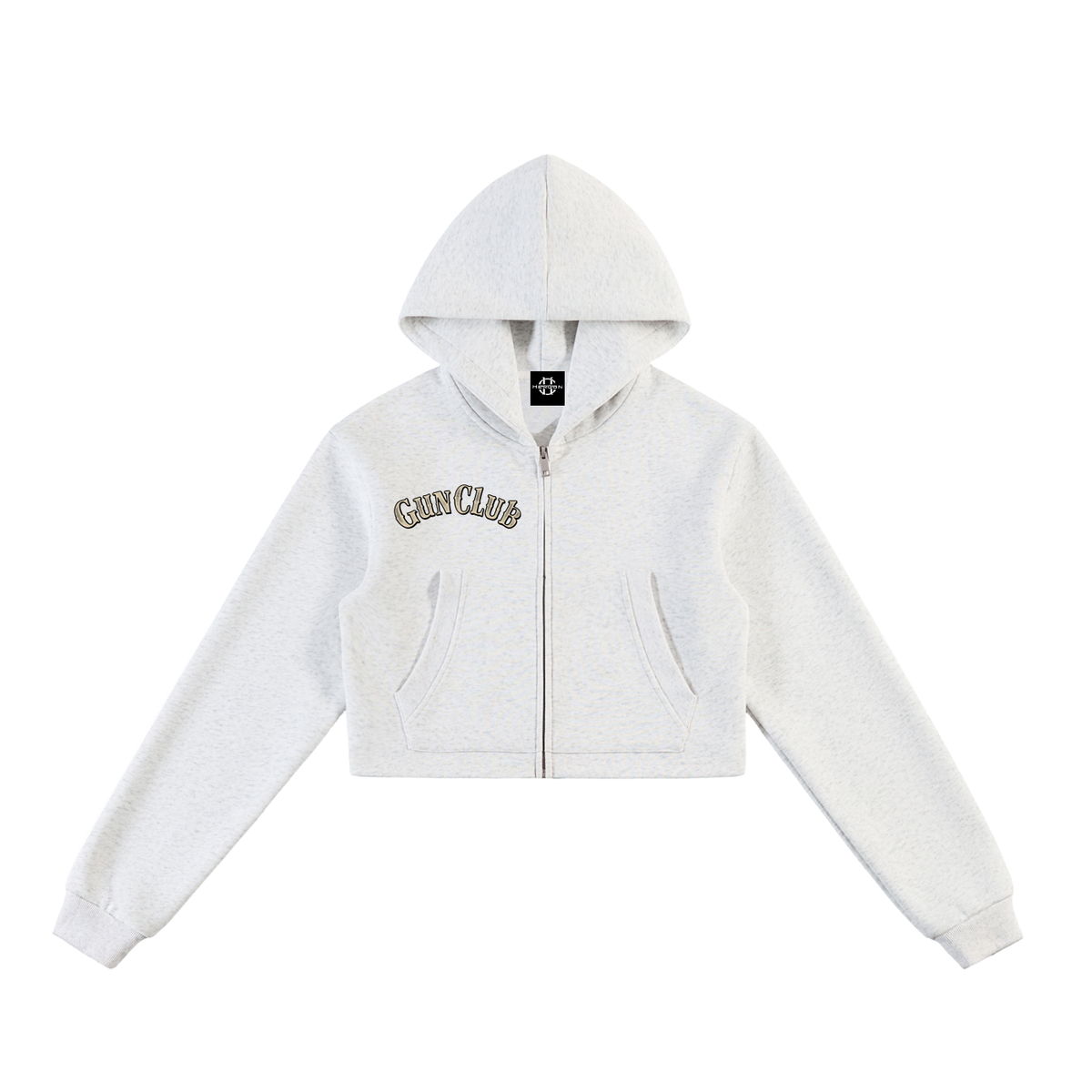HGGC CropUp Hoodie, Flower Gray