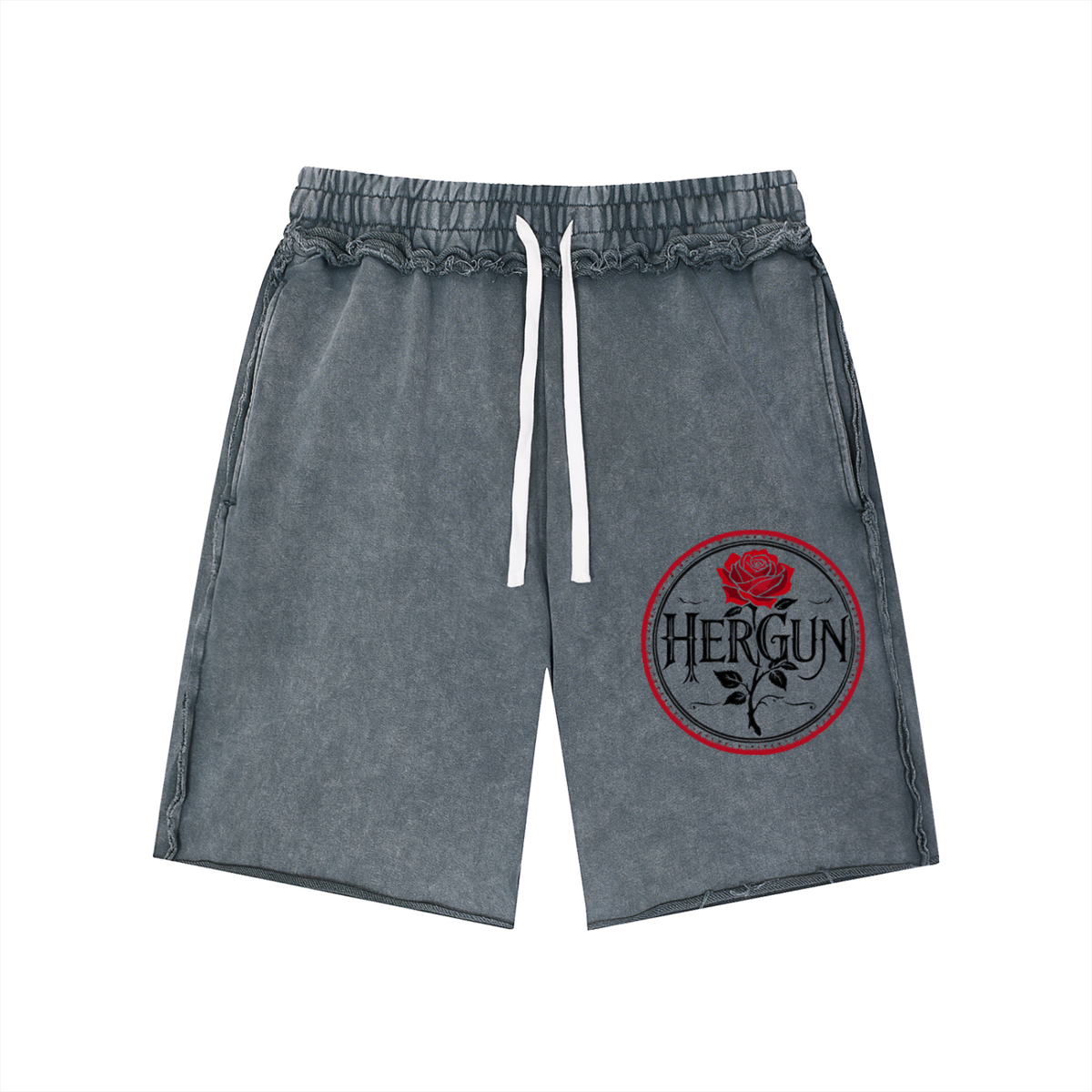 HGGC RawEdge Jogger Shorts, Medium Gray
